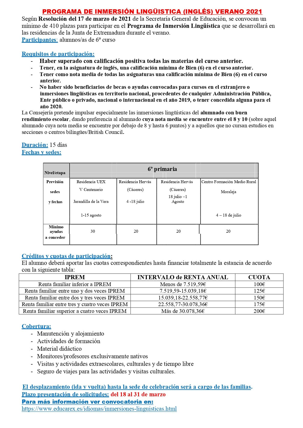 INFORMACIÓN FAMILIAS